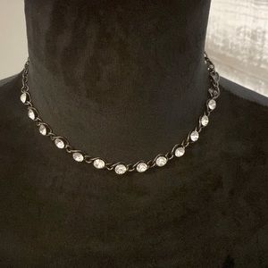 Black rhinestone necklace